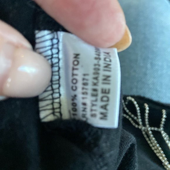 Violet & Ruby Black Graphic Tee with Metal Fringe Size S Moto Biker Grunge NWT - Picture 7 of 9